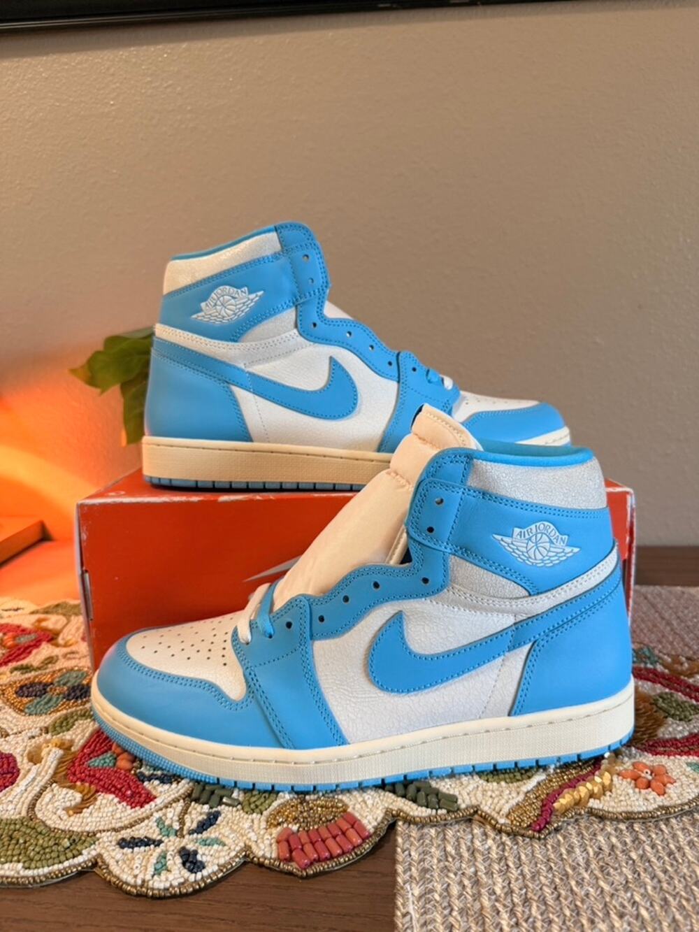 Jordan 1 Retro High OG UNC Reimagined Sail Powder University Blue DZ5485 402